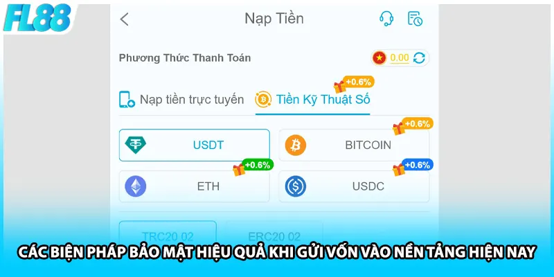 Các biện pháp bảo mật hiệu quả khi gửi vốn vào nền tảng hiện nay