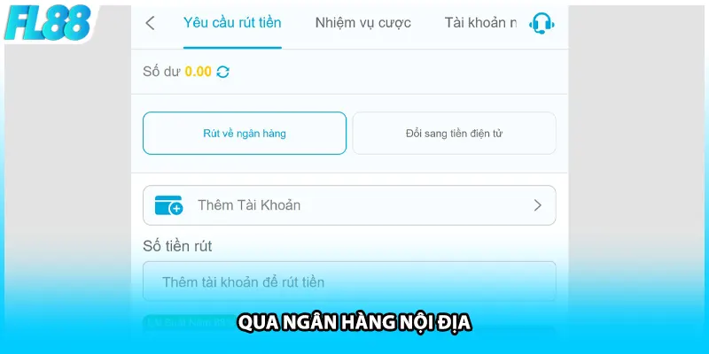  Qua ngân hàng nội địa